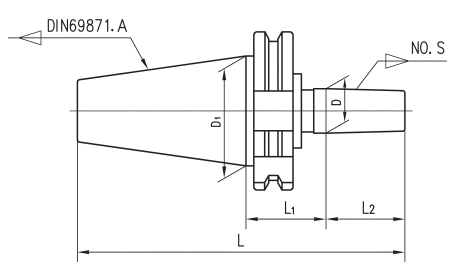 DIN69871 Drill Chuck Arbor