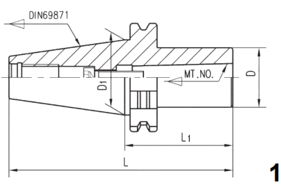 DIN69871 Morse Taper Sleeves With Drawbar