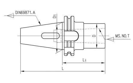 DIN69871 Morse Taper Sleeves With Tang