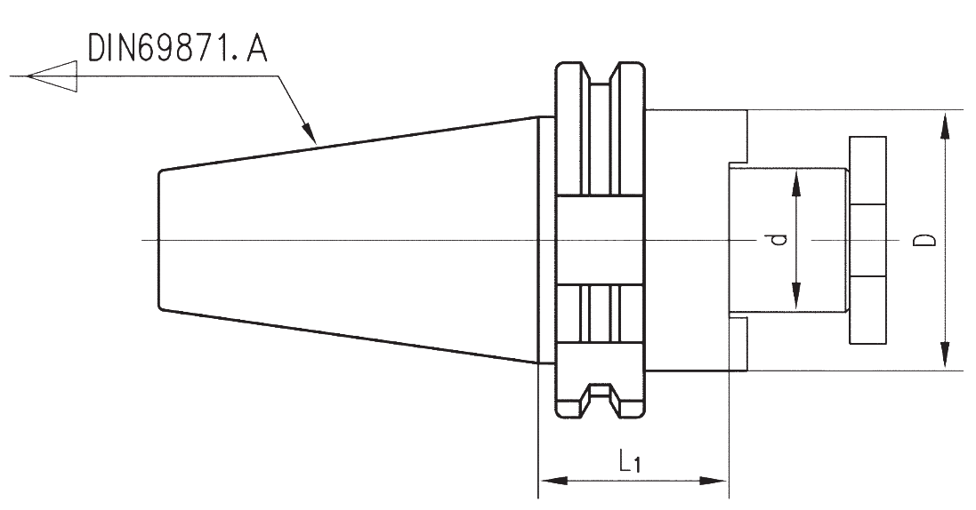 DIN69871 Face Mill Arbor